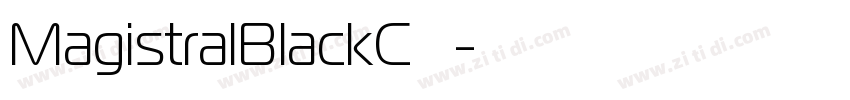 MagistralBlackC 常规字体转换